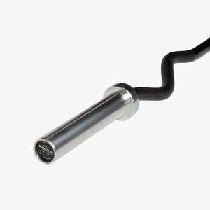 Rogue Curl Bar – Black shaft with Bright Zinc Sleeves)