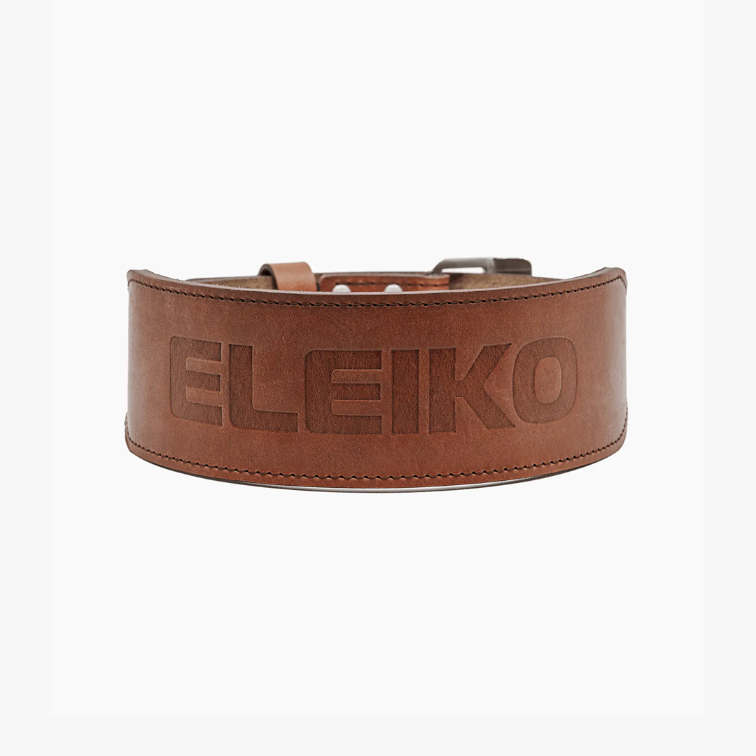 WEB - Eleiko Weightlifting Leather Belt - Brown - Hero Image